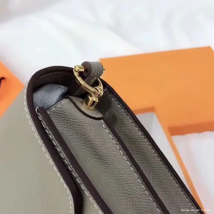 Cheap Leather Grey Hermes Gold In Bag Hardware Epsom Roulis 0409